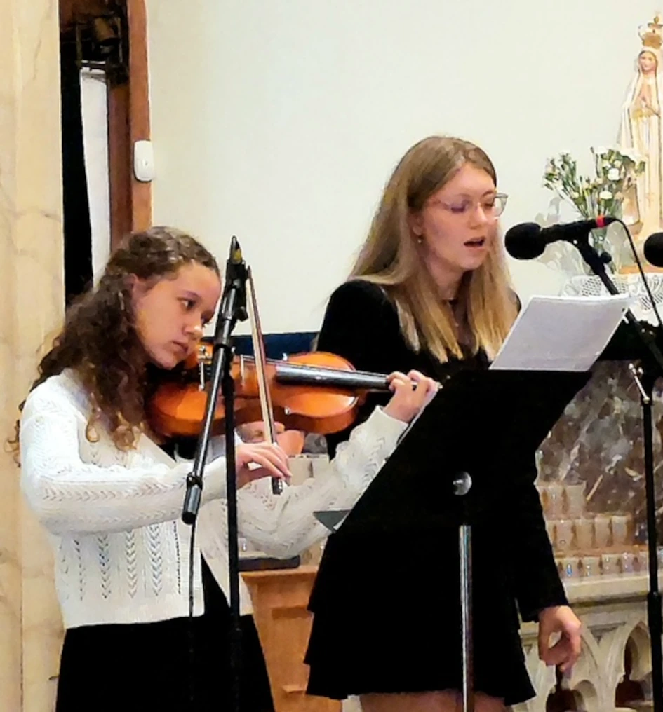 Musical performance or choir during a community concert