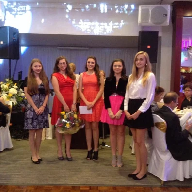 Students who participated in the online papal contest