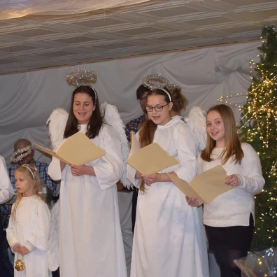 Choir singing at an Advent concert